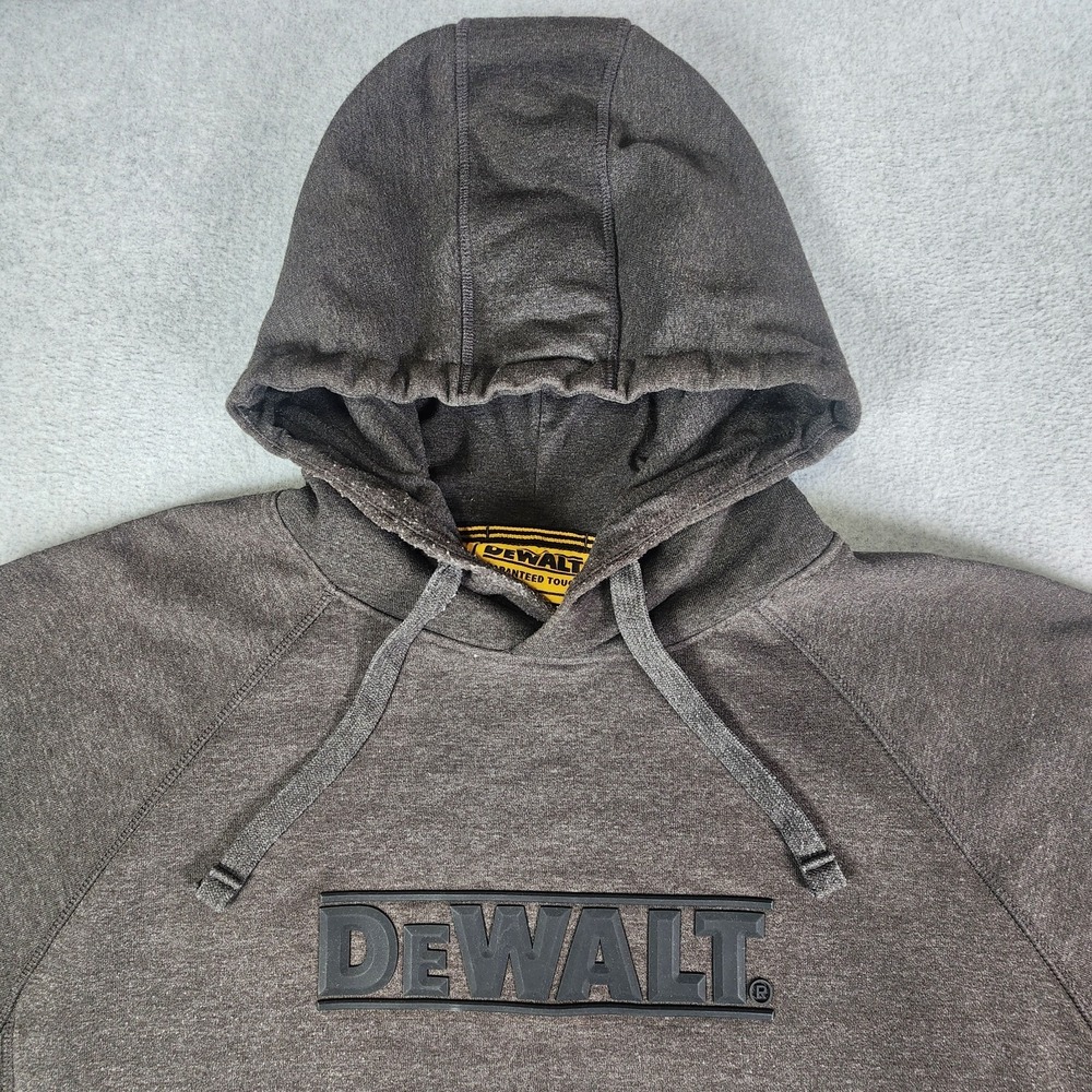 Dewalt Hoodie Pullover Weatherford Fleece Hoodie Mens XL Gray Sweatshirt READ‎